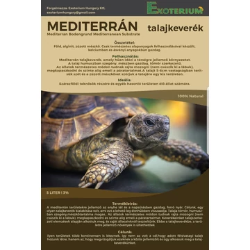 Mediterrán talajkeverék (teknősföld) 5L Exoterium