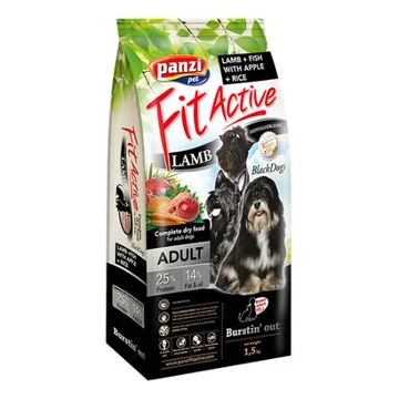 Panzi FitActive BlackDogs Hypoallergenic Adult (bárány) száraztáp - Sötét színű felnőtt kutyák részére 