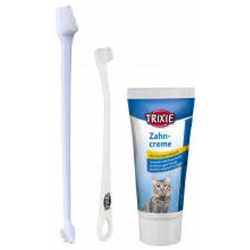 Trixie Dental Hygiene Set - fogkefe és fogkrém szett macskák és kutyák részére