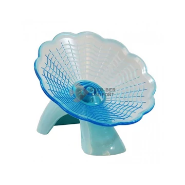 Happet tányér formájú rágcsáló futókerék és odú kék - 16cm