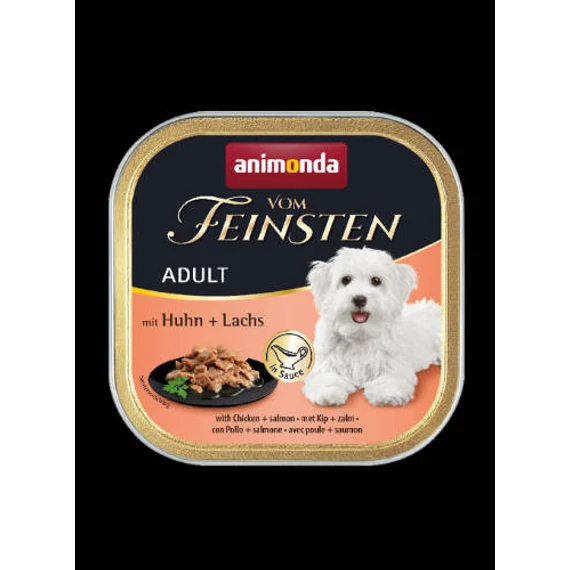 Animonda Vom Feinsten Adult (csirke,lazac mártásban) alutálcás - Felnőtt kutyák részére - 150g