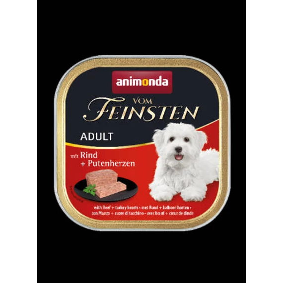 Animonda Vom Feinsten Adult (marha,pulykaszív) alutálcás - Felnőtt kutyák részére- 150g
