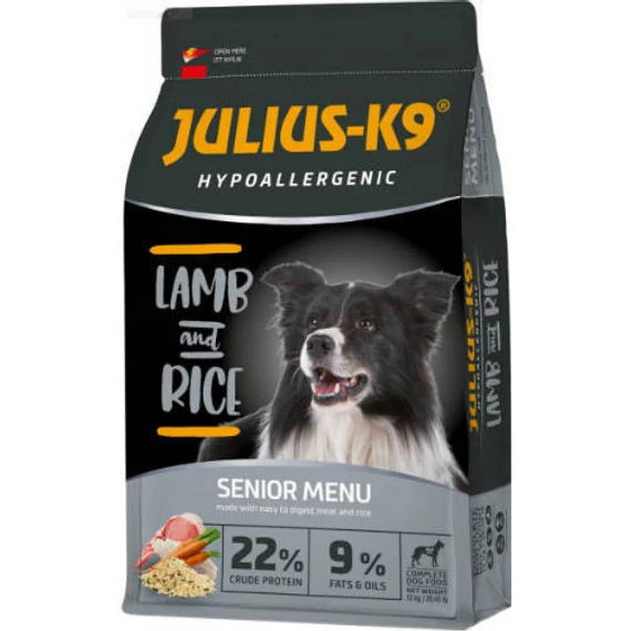 Julius K9 Hypoallergenic Lamb and Rice Senior/Light (bárány,rizs) száraztáp - Idős és/vagy túlsúlyos kutyák részére 