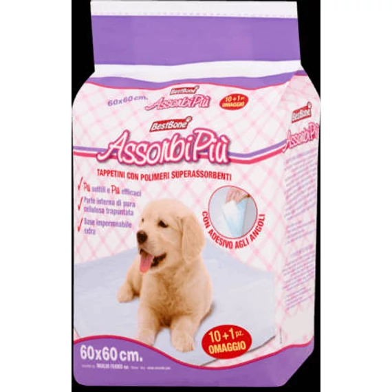 AssorbiPiu Hygiene Pad Nappy - Helyhez szoktató - kutyapelenka 60x90cm (11db)