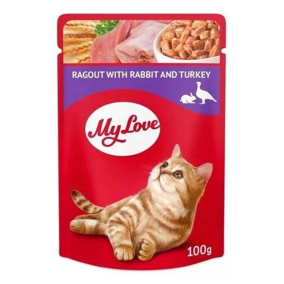 My Love alutasakos macskatáp, pulyka-nyúl ragu