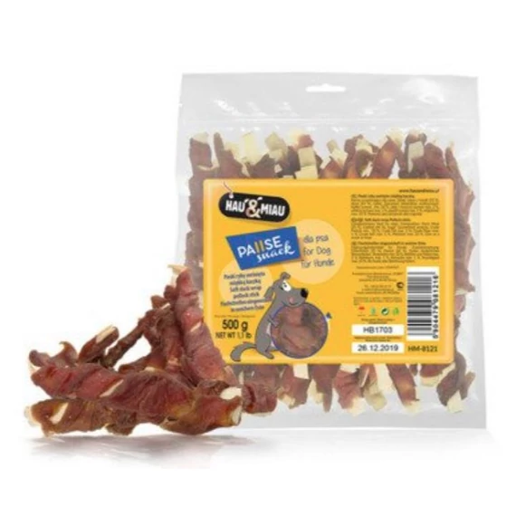 Hau&amp;Miau kacsa-tőkehal snack 500g